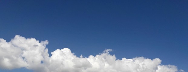 Blue sky with clouds.