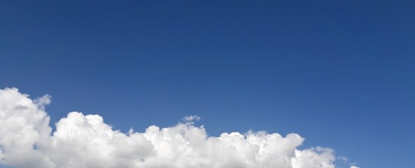 Blue sky with clouds.