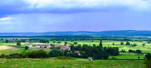 Fototapeta na wymiar Taizé, France, panorama of the village