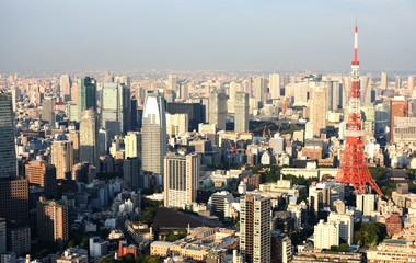 日本の東京都市風景（港区方面などを望む）