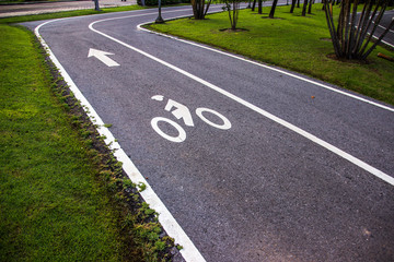 Obraz premium Park, street, bike
