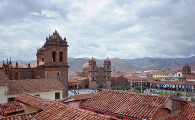 A view over the Plaza De Armas, Cusco