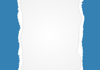 Obraz premium Horizontal background with blue edges torn paper.