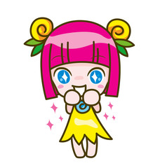 girl kids cartoon collection Vector illustration