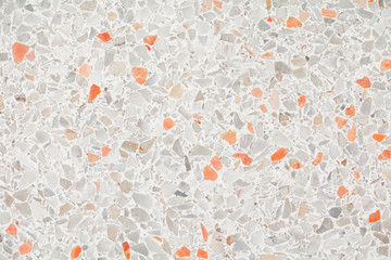 terrazzo floor. small stone orange old texture or marble background