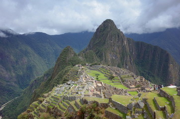 Fototapeta na wymiar The famous view of Machu Picchu
