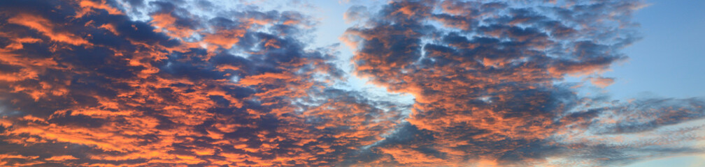Naklejka na ściany i meble Panorama sunset sky beautiful in twilight time beautiful background
