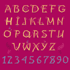 Festive Yellow Alphabet