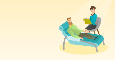 Psychologist having session with patient.