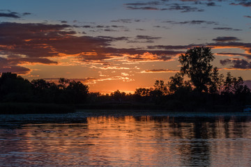 Midwest Sunset Over a Lake