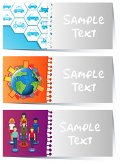 Card templates with infographic designs