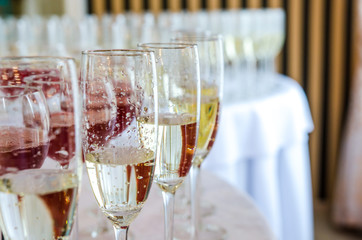 Catering bar for celebration. Beauty of interior for wedding day