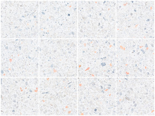 Terrazzo floor seamless pattern. Consist of marble, stone, concrete and polished smooth to produce textured surface. For decoration interior exterior, textured print on tile and abstract background.