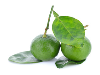 Fresh lime Isolated on white background