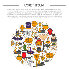 Vector cartoon hand drawn Halloween background