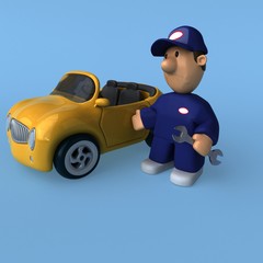 Obraz premium Mechanic - 3D Illustration