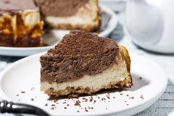 piece of chocolate creamy pie