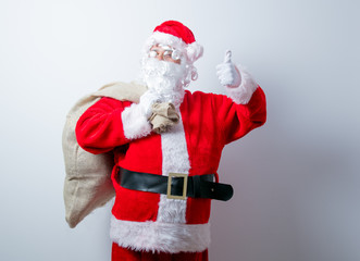 Funny Santa Claus with sack