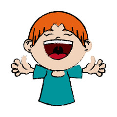 cartoon laugh girl child celebration happy