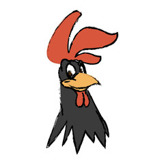 funny cartoon cock comic rooster character