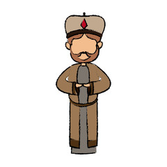 cute cartoon wise king manger character