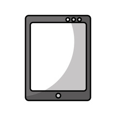 Tablet drawing work shadow vector illustration design graphic