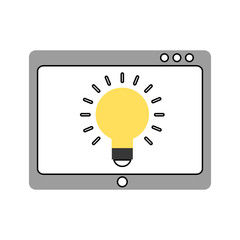 Tablet drawing work icon vector illustration design graphic