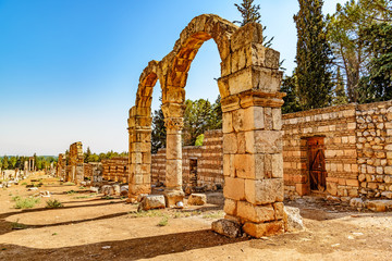 Umayyad City of Anjar in Lebanon. It is located about 50km east of Beirut and has led to its designation as a UNESCO World Heritage Site in 1984.