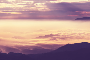 Obraz premium Mountains silhouette