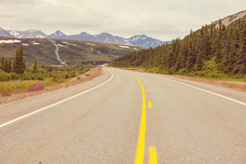 Fototapeta premium Road on Alaska