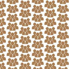 Fototapeta premium Pattern background why us people icon