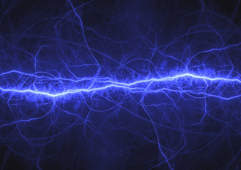 Blue electric background, abstract lightning element