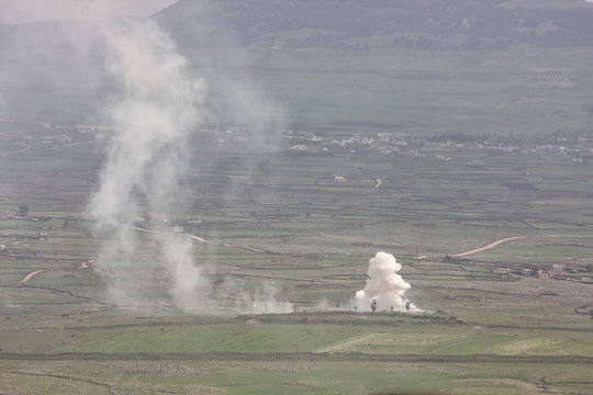 Fights on the outskirts of the Syrian city of Kuneitra
