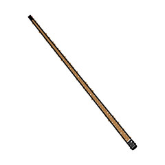 Naklejka premium isolated billiards stick