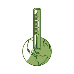 isolated earth thermometer icon vector illustration graphic design