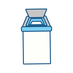 isolated ecologic trash can icon vector illustration graphic design