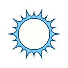 isolated big sun icon vector illustration graphic design