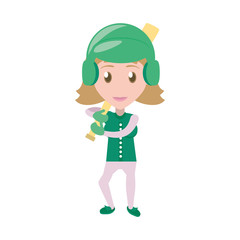 women playing baseball cartoon icon vector illustration graphic design