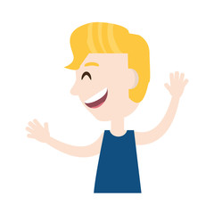 Boy face cartoon icon vector illustration graphic design