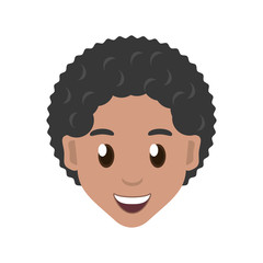 Boy face cartoon icon vector illustration graphic design