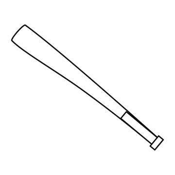 Baseball bat equipment icon vector illustration graphic design