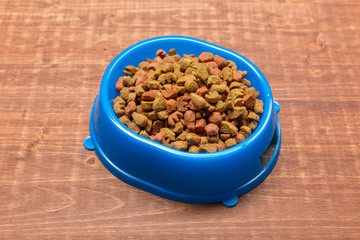 Dried food for dogs or cats.