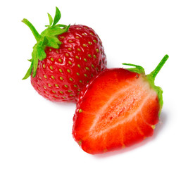 Strawberry isolated on white background. close up