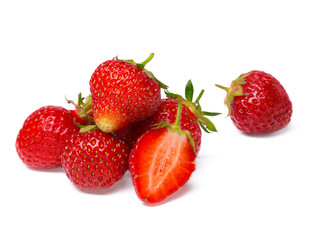 Strawberry isolated on white background. close up