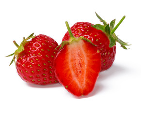 Strawberry isolated on white background. close up
