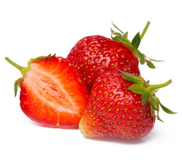 Strawberry isolated on white background. close up