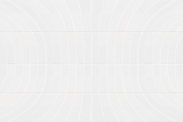 white ceramic mosaic curved with vertical structure