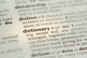 Naklejka premium Dictionary definition of word