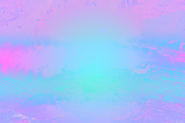 Holographic Iridescent Gradient of Pink and Blue Abstraction of Nature Background