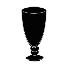 glass cup icon over white background vector illustration